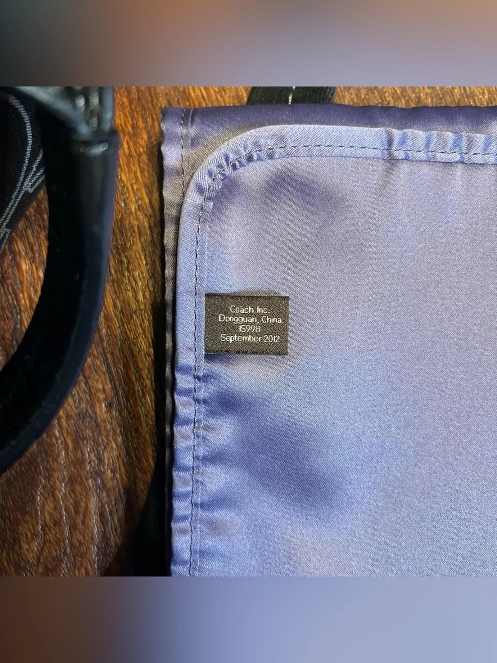 Coach signature black diaper bag baby tote crossbody changing pad F15993